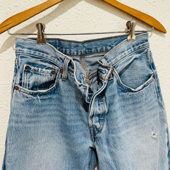 Levi’s 501 premium button fly denim jeans distressed 26x28 - Picture 7 of 7